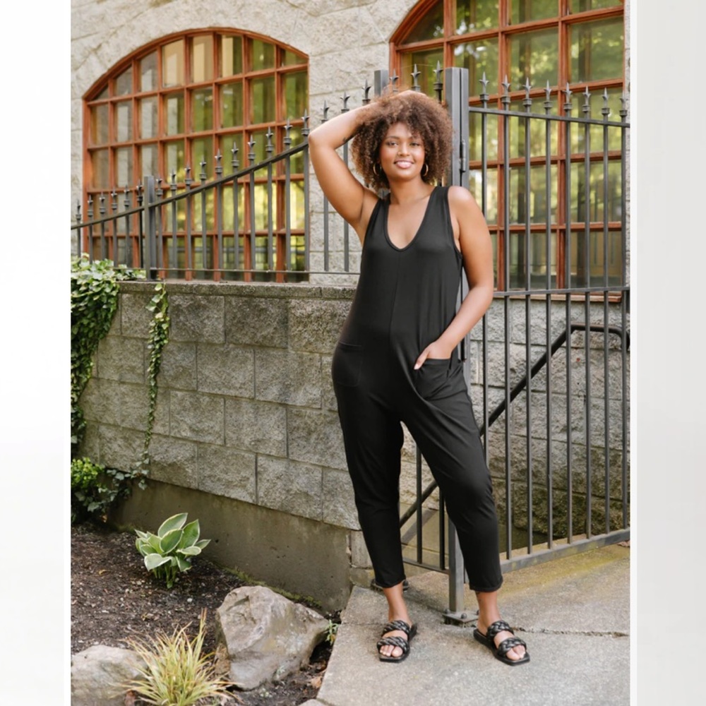 Smash + Tess Saturday Romper in Midnight Black
